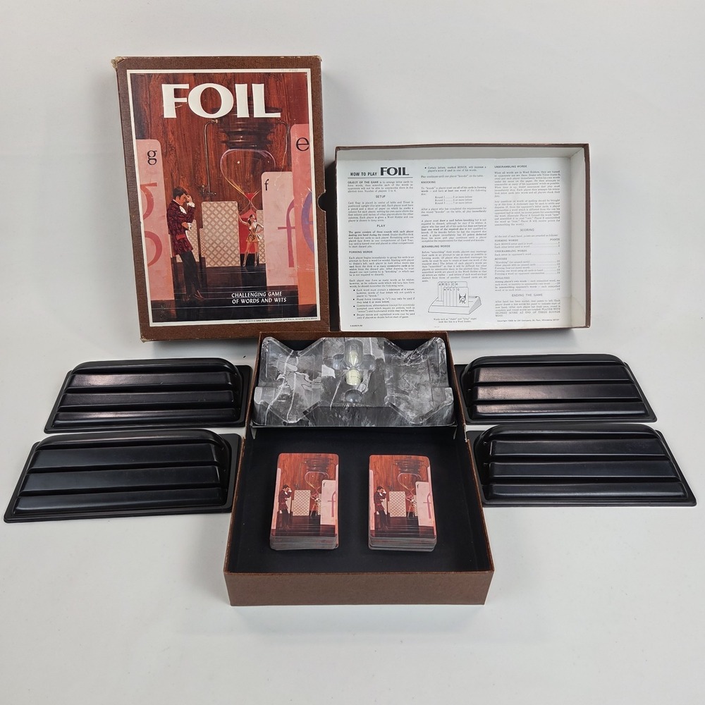 Foil Board Game Vintage by 3M Bookshelf Games - 1969 Edition - 100%‎ Complete